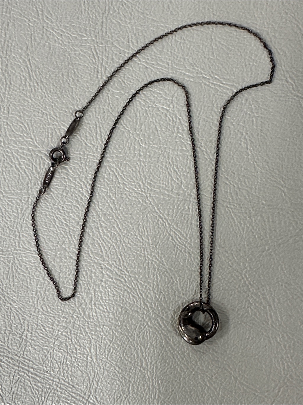 Tiffany & Co. Elsa Peretti Sterling Silver Eternal Circle Necklace 16â